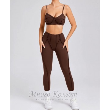 Спортивный женский комплект Top + leggings Skin model 81